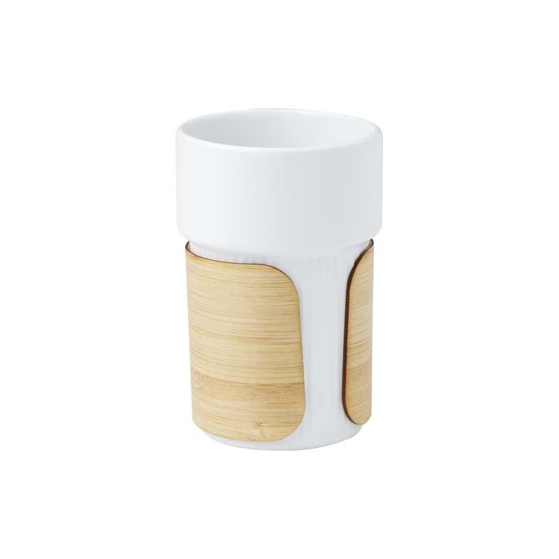 Copo térmico com capa de bambu de 340 ml "Fika"