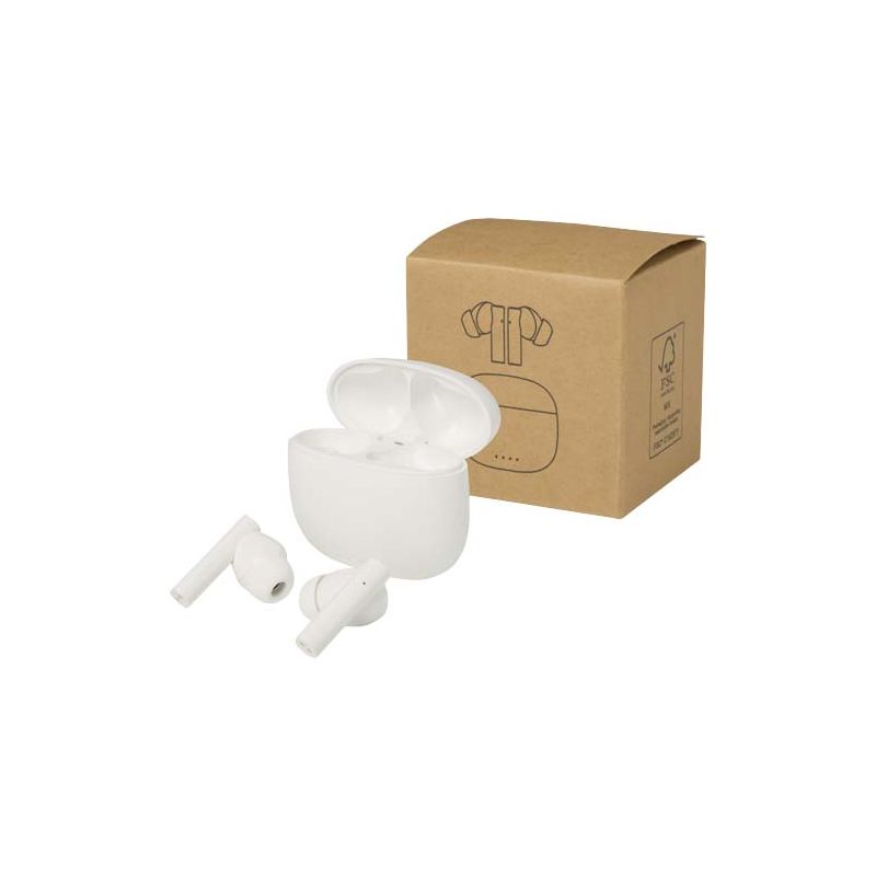 Auscultadores Bluetooth® True Wireless de plástico reciclado com pontas auriculares de silicone "Alterf"