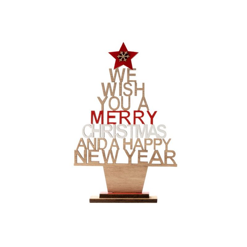 CHRISTMAS TREE TINSEL WOOD