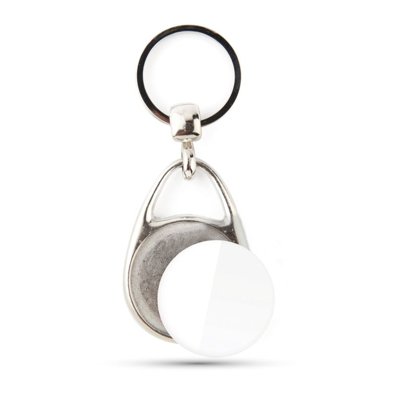 MS-30 Porta-chaves MS-30D formato gota com 2 faces, metal