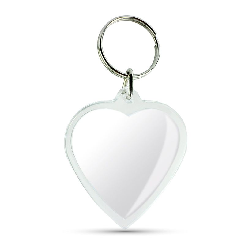 CR-COR Porta-chaves CR-COR formato coração com 2 faces, acrílico