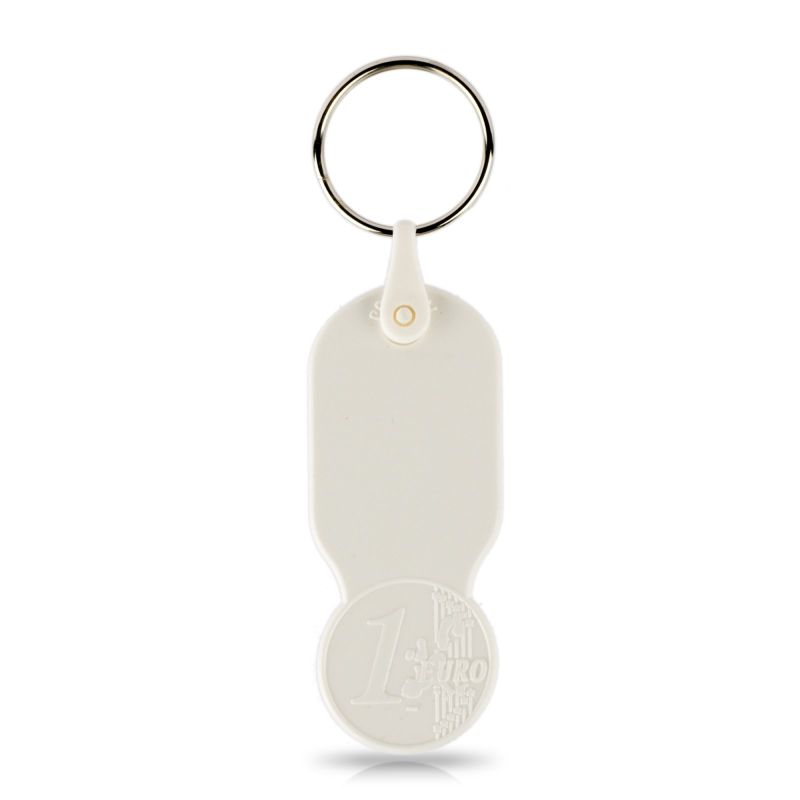Key01 Porta-chaves com ficha € 1,00 para carrinho, plástico PS