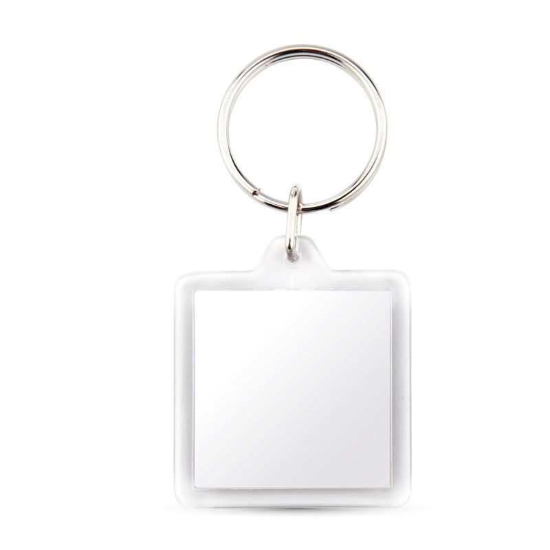 CR-32 Porta-chaves CR-32 quadrado com 2 faces, acrílico