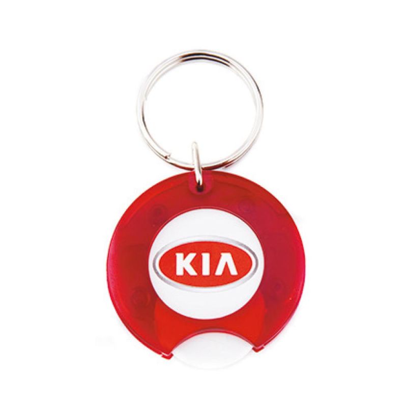 CR-25 Carro Porta-chaves CR-25 com moeda € para carrinho compras, 1 face (Ø25mm)