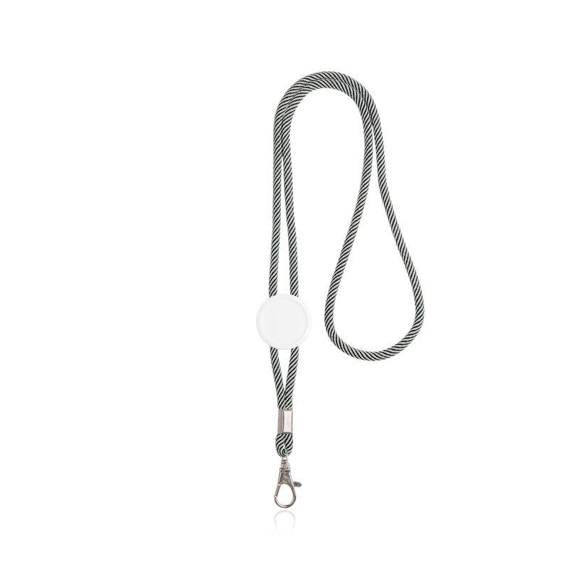 Metrip Lanyard em poliéster com ajuste e mosquetão