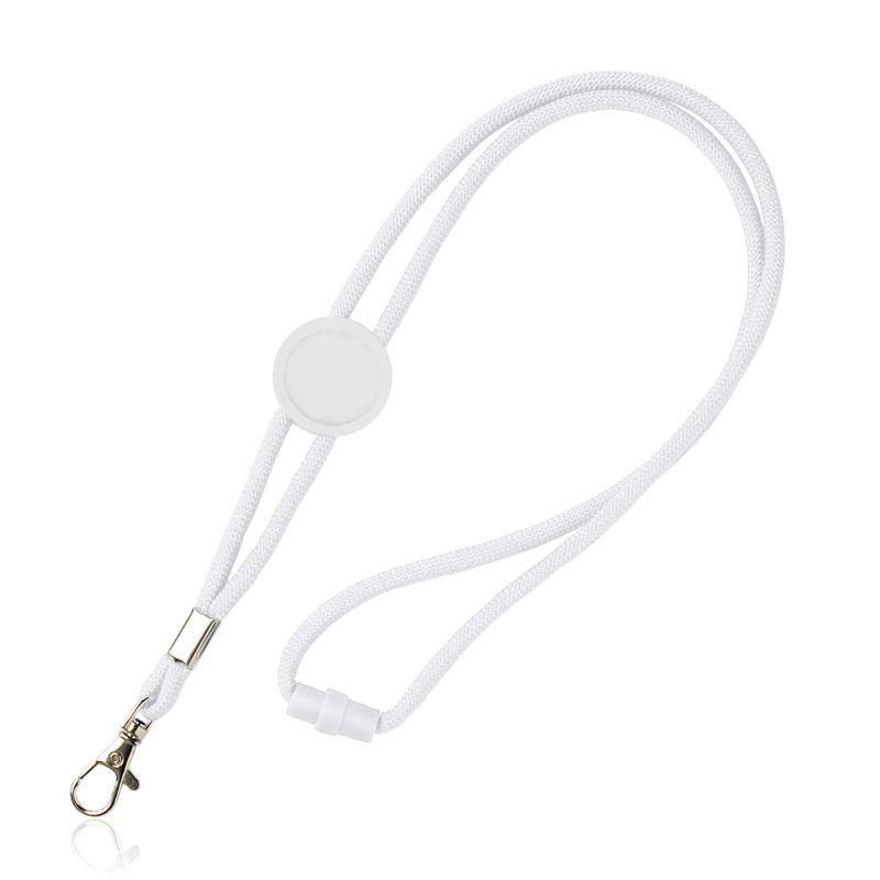 Saffy Lanyard tubular em poliéster com ajuste e mosquetão