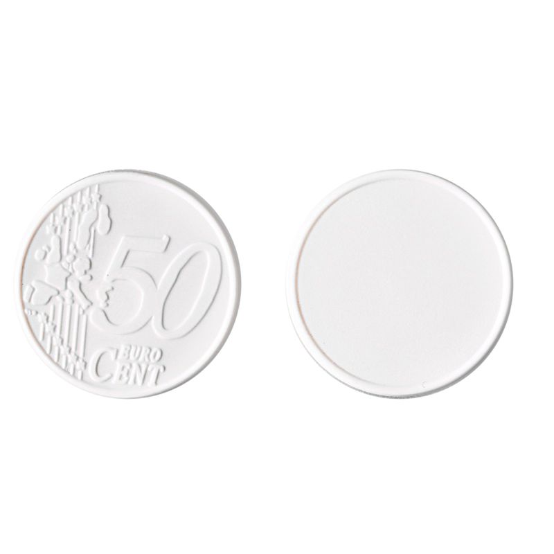 Coin 50 Ficha € 0,50 para carrinho, plástico PS