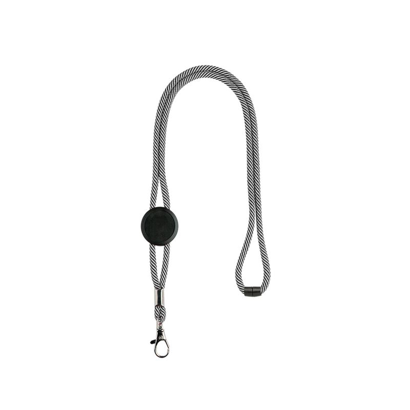 Tep Lanyard em poliéster com ajuste, fecho de segurança e mosquetão