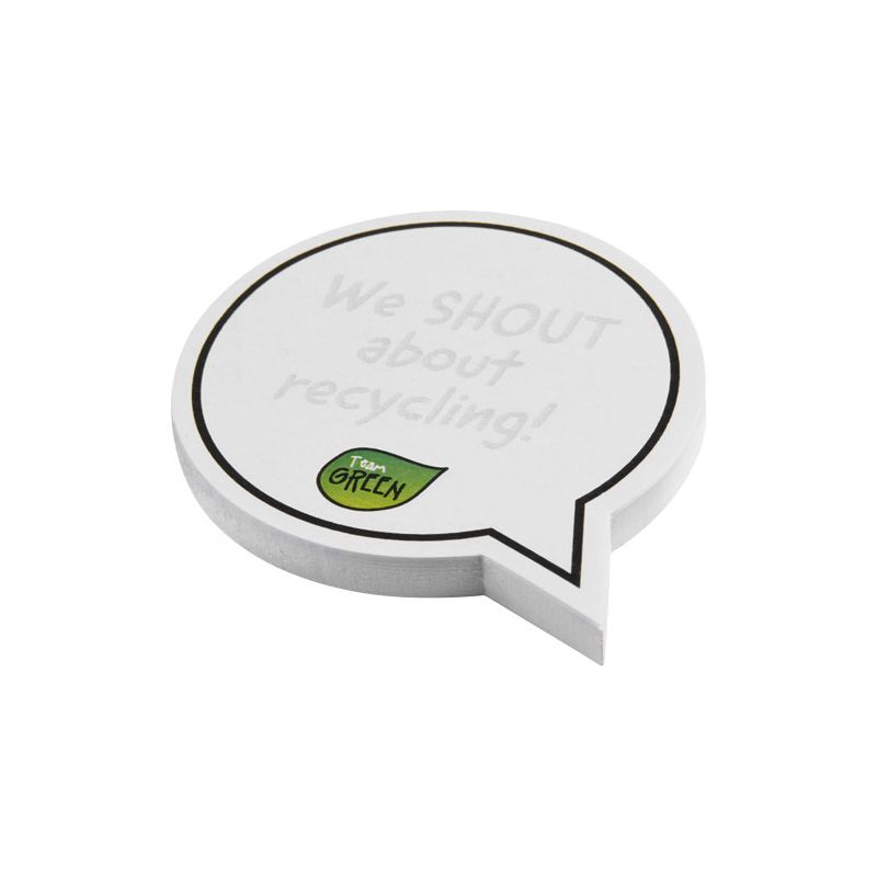 Notas adesivas recicladas em forma de bolha de fala "Sticky-Mate®"