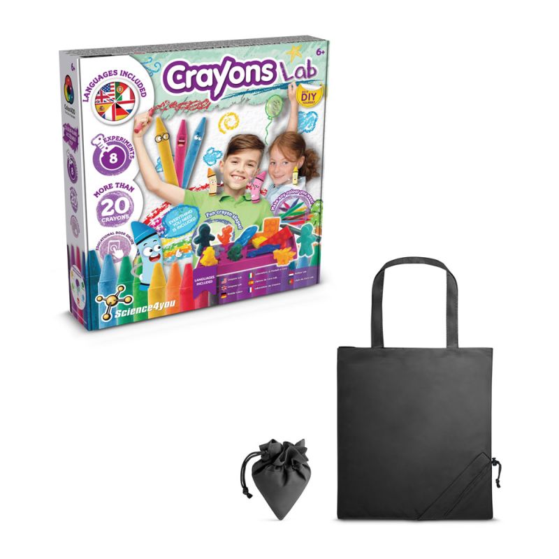 Crayon Factory Kit II Jogo didático fornecido com saco de oferta dobrável em 190T