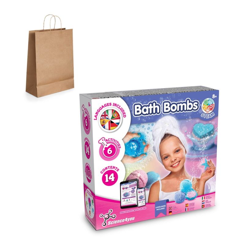 Bath Bombs Kit III Brinquedo didático fornecido com saco de oferta em papel kraft (115 g/m²)