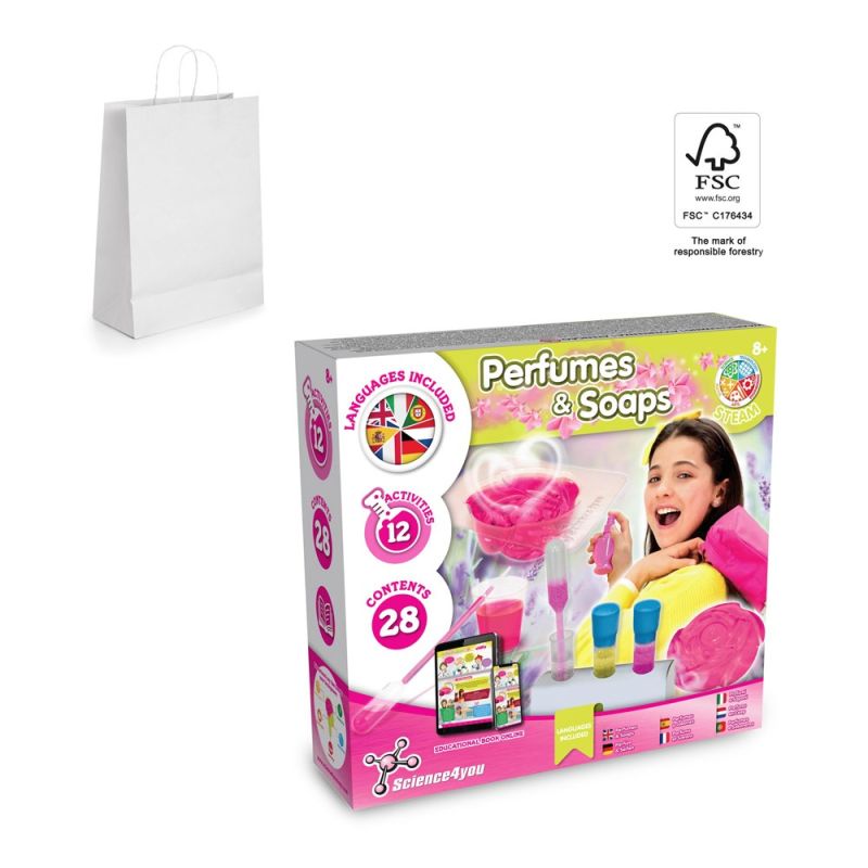 Perfume & Soap Factory Kit II Jogo didático fornecido com saco de oferta em papel kraft (90 g/m²), feito de material certificado FSC™ e outros materiais controlados