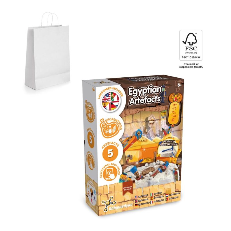 Ancient Egypt Excavation Kit II Jogo didático fornecido com saco de oferta em papel kraft (90 g/m²), feito de material certificado FSC™ e outros materiais controlados