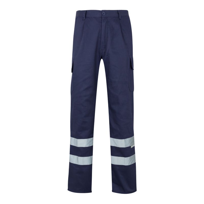 VL ASCLEPIUS Calças em sarja multibolsos (200g/m²), em algodão (35%) e poliéster (65%)