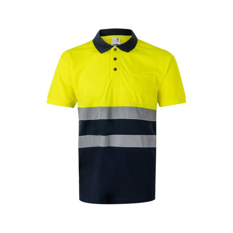 VL FORTUNA Polo bird-eye (140g/m²) de manga curta, em poliéster (100%)