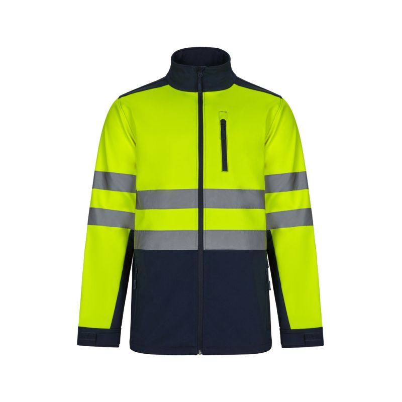 VL HESTIA LARGE Casaco soft shell (280g/m²) bicolor, com forro polar e membrana de TPU, em poliéster (96%) e elastano (4%)
