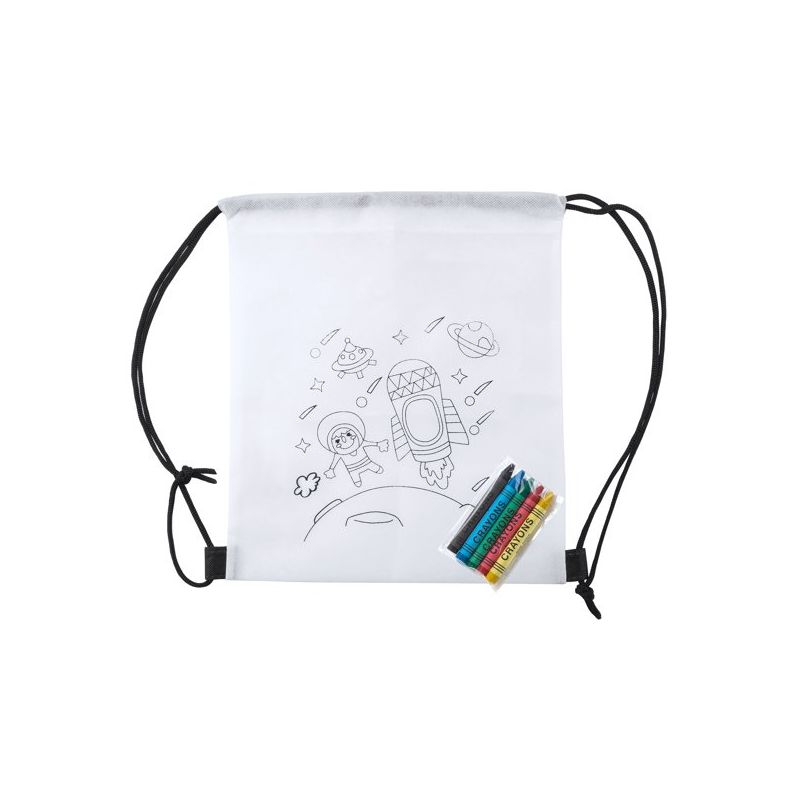 TURCAZ DRAWSTRING BAG WHITE