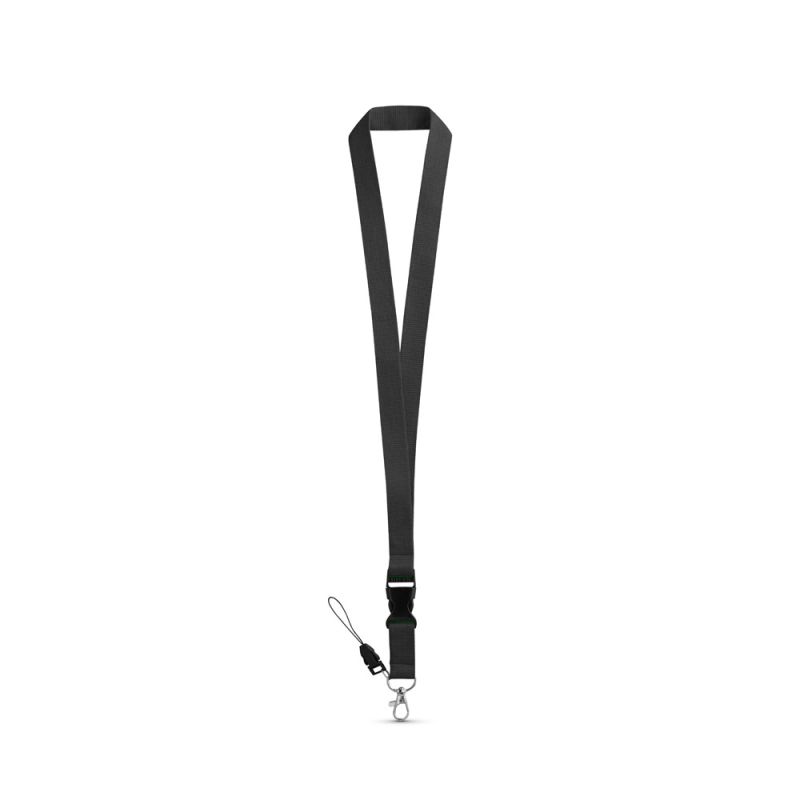 ANQUETIL Lanyard em poliéster com mosquetão em metal