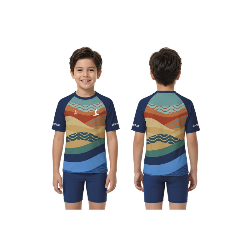 Kinder Surf T-shirt 100% Personalisiert SLATER, ELASTAN