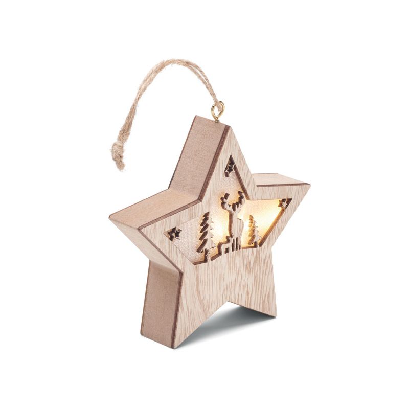 Estrela de MDF com luz