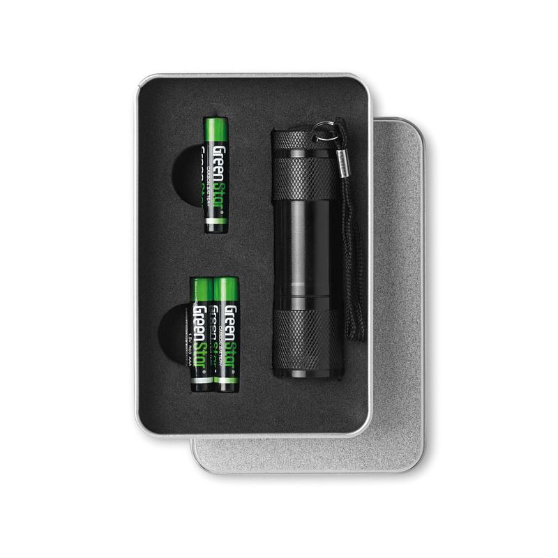 Lanterna em caixa de metal