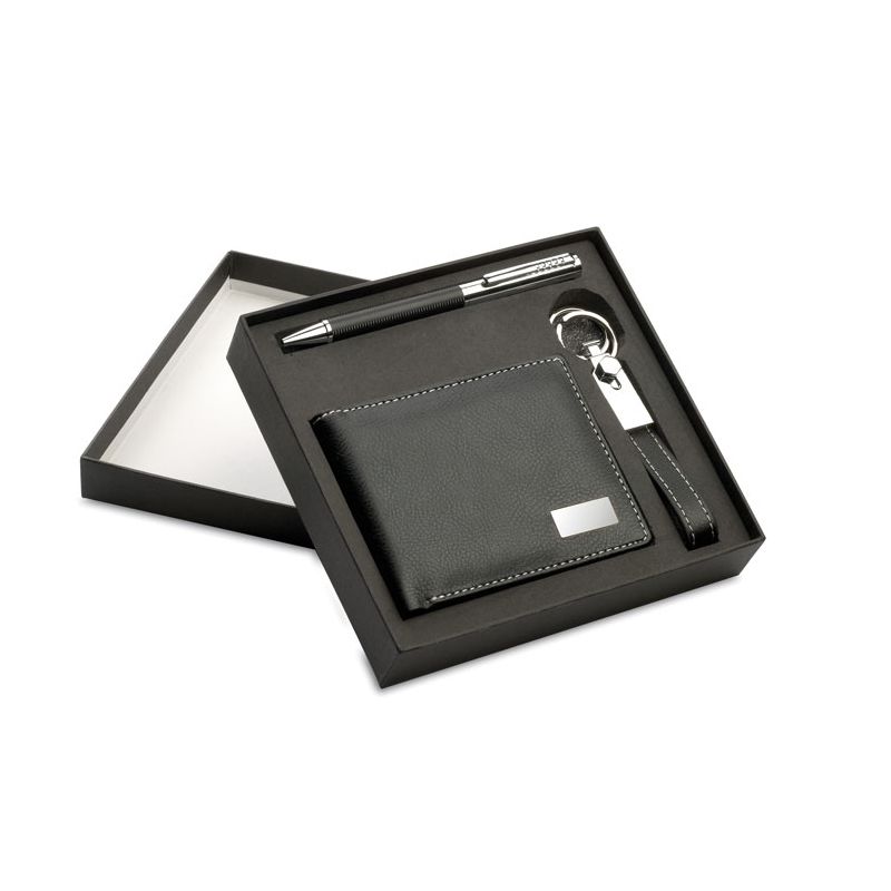 Set esferográfica-porta-chaves