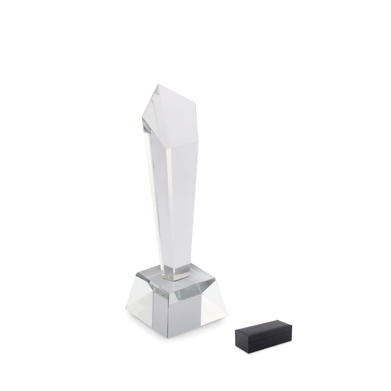 Troféu de cristal em caixa