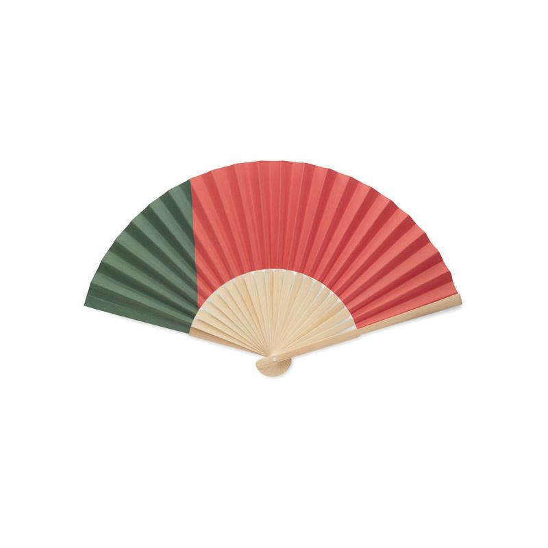 Leque bambu desenho bandeira