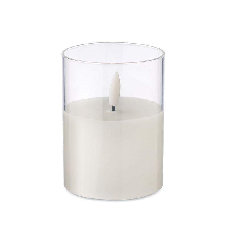 Vela cera LED suporte de vidro