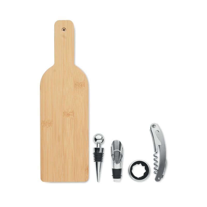 Set vinho em forma de garrafa