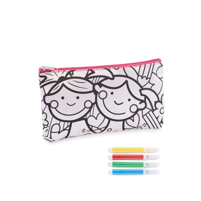 Estojo com marcadores