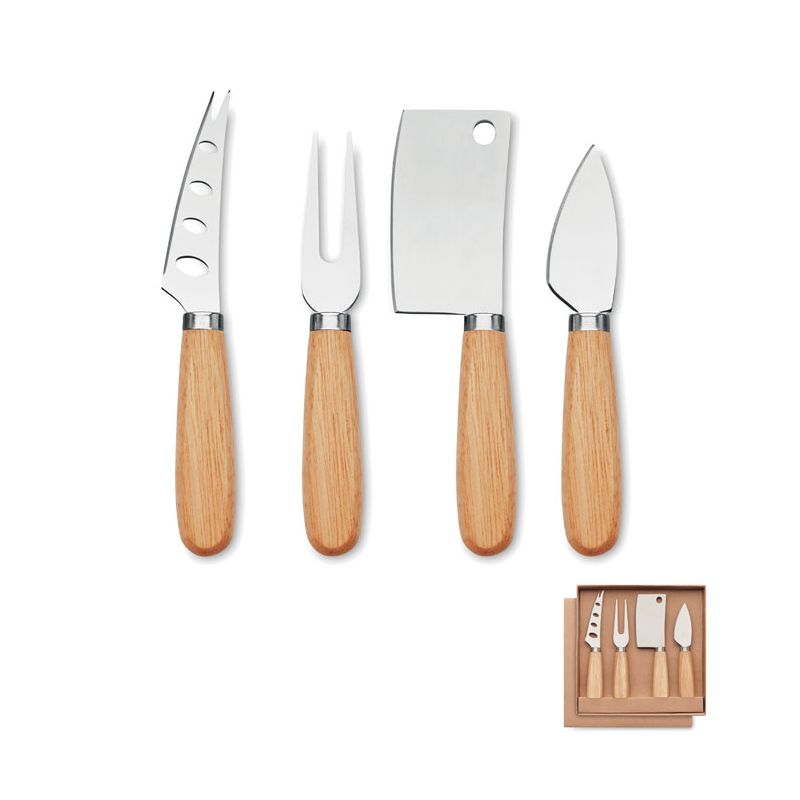 Conjunto de 4 facas para queijo