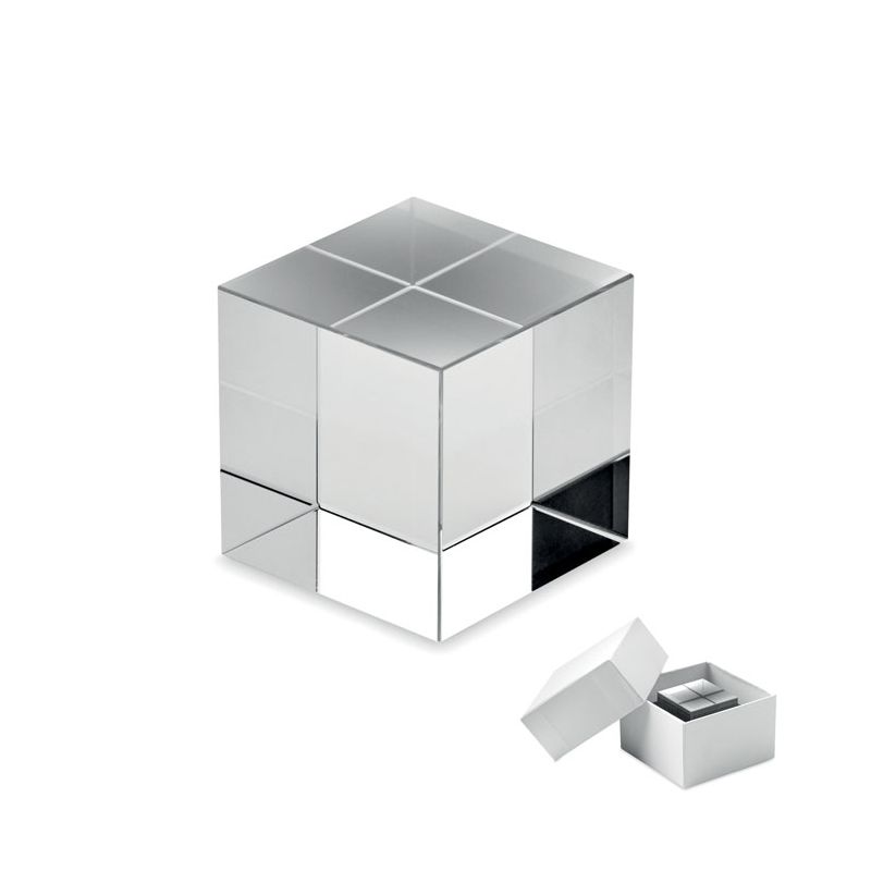 Prémio forma de cubo de vidro