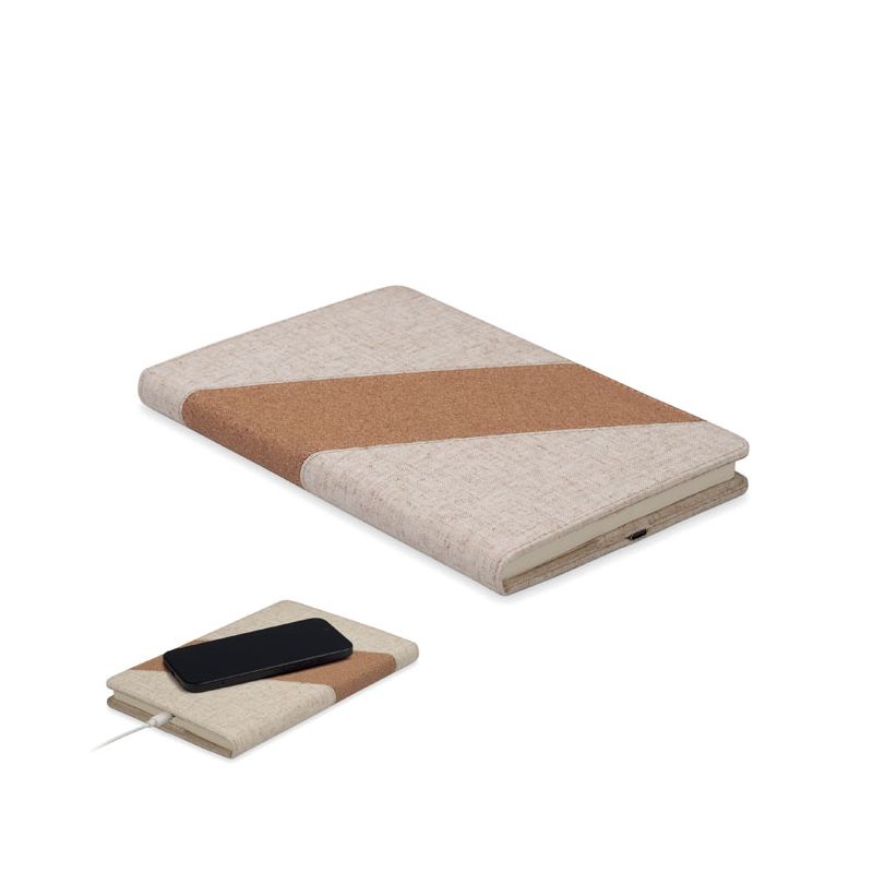 Notebook A5 com carregador 15W