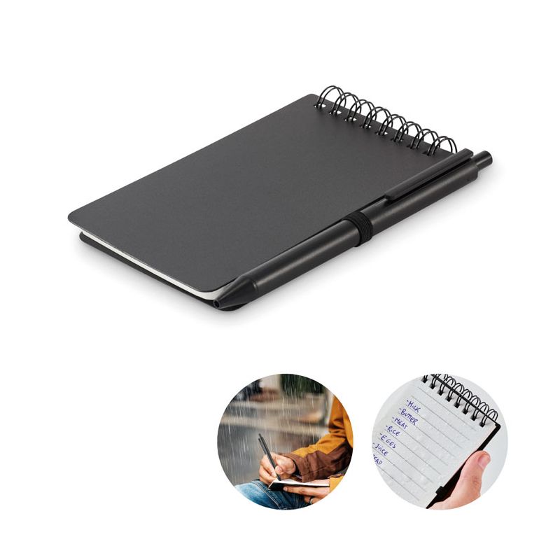 Caderno repelente de água
