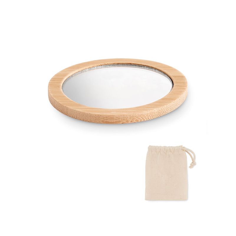 Espelho de maquilhagem bambu