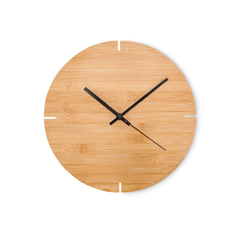 Relógio de parede de bambu