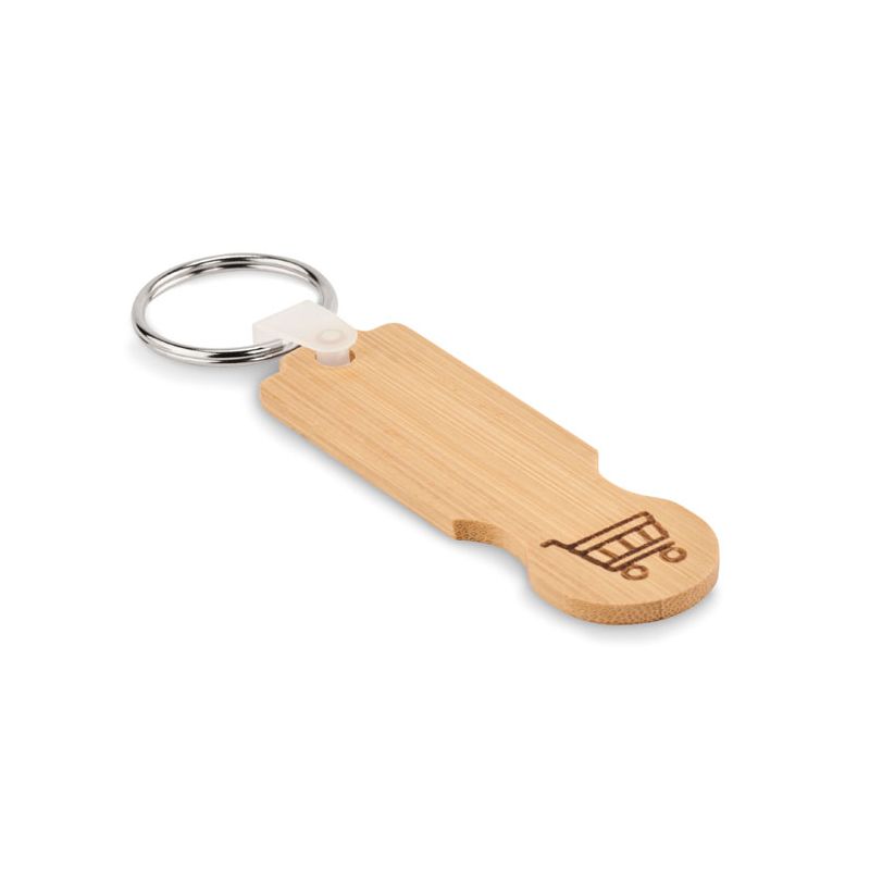 Porta-chaves bambu ficha euro