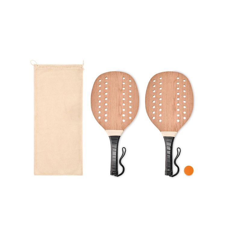 Set ténis de praia em pau-rosa