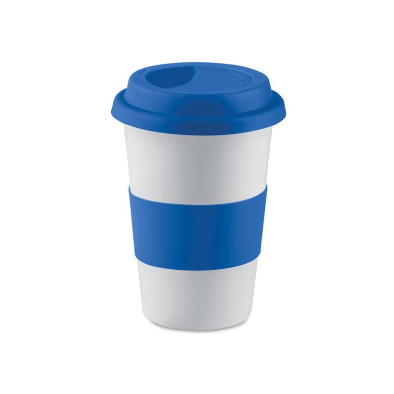 Copo cerâmica e tampa silicone