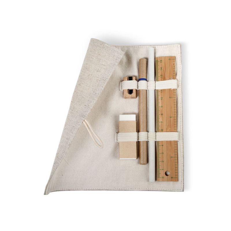 Set escritório bolsa algodão