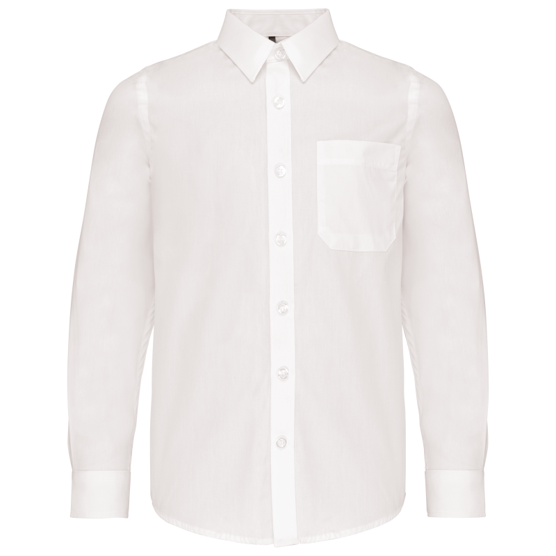 Camisa de criança manga comprida em popeline