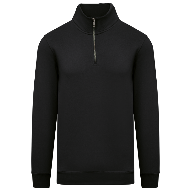 Sweatshirt eco-responsável gola subida 1/2 fecho de homem