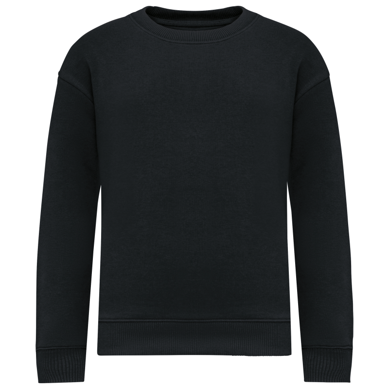 Sweatshirt eco-responsável decote redondo oversize de criança