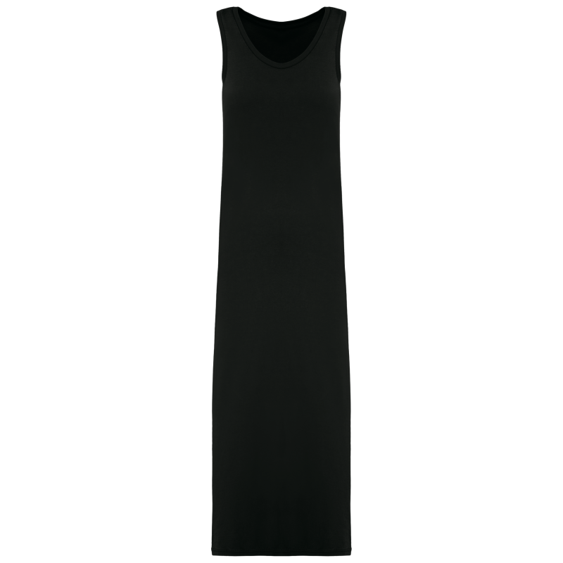 Vestido eco-responsável com aspecto lavado em jersey de senhora