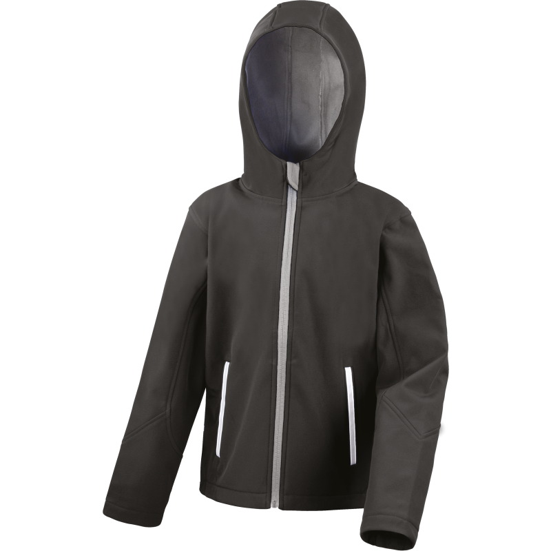 Blusão Softshell de criança com capuz