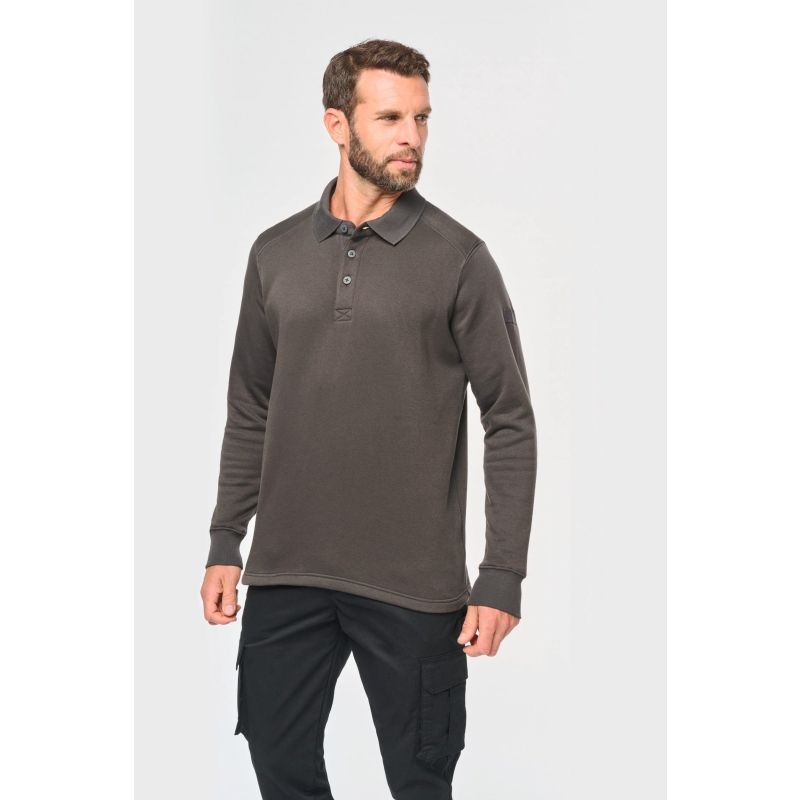 Sweatshirt com decote tipo polo