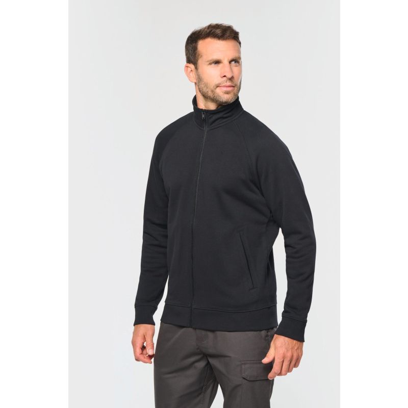 Casaco sweatshirt de algodão com mangas raglan unissexo
